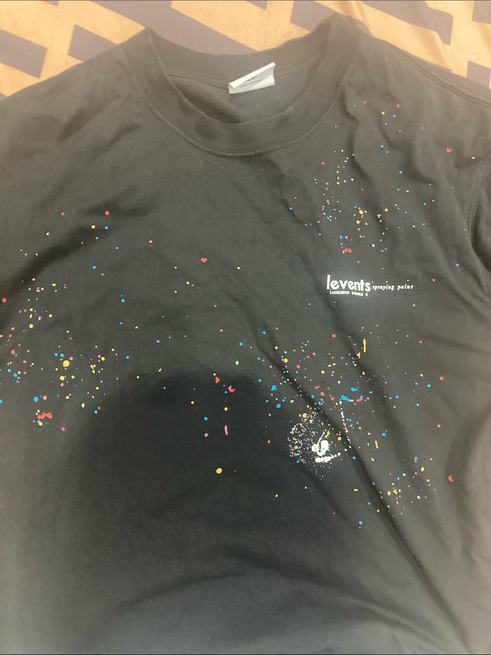 Kids' Black Paint-Splatter Graphic Tee